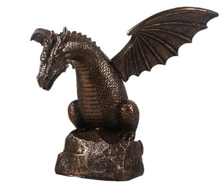 Yardwe Dekorative Drachen Springbrunnen Sprühdüse aus Kunstharz Abnehmbar für Teiche und Schwimmbecken als Gartenornament und Wasserspeier