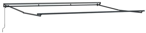 vidaXL Cadre de auvent Anthracite 4,5 × 3 m, Cadre de Store de Jardin et terrasse, Structure Moderne, Ombre Flexible pour Profiter du Soleil avec Style