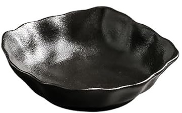 LUZZILE Platos para Comer platear Chino, platear Hondo for Ensalada, platear de cerámica for Desayuno, platear de arroz al vapeur, platear de Comida Occidental Platos de cerámica para la Cena(B,M)