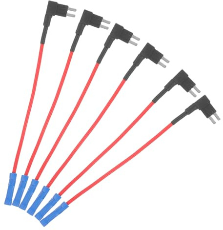 MAGICLULU 6 Piezas Soporte de Fusible Línea con Tapa Protectora para Adaptador de Fusibles de Automóvil Protección contra Cortocircuitos y Sobrecargas