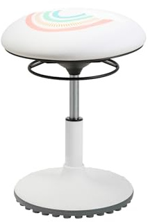 TOPSTAR Living Chair Move Kids höhenverstellbarer Kinderhocker mit drehbarem Sitz, Sitzhöhe von 39-47 cm, Motiv Regenbogen
