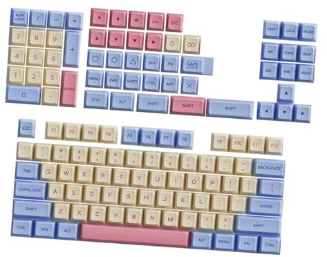 FIXOSHEE 132 pièces Capuchons de Touches Pbt Xda pour Clavier Mécanique Personnalisés et Durables Compatibles Gaming Remplacement Facile pour Claviers PC