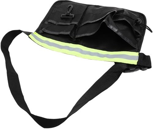 WOONEKY Gardening Tool Waist Bag Belt Heavy Duty Adjustable Tool Belt Bag with Seven Pockets Reflective Oxford Cloth Material Reinforced Plastic Hooks for Gardening