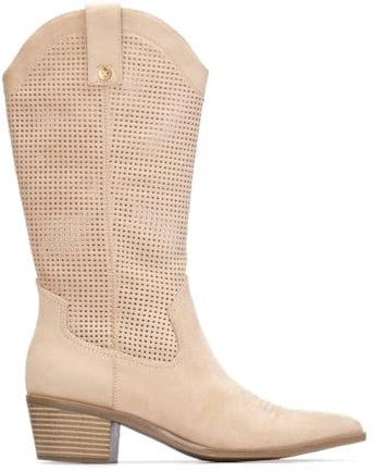XTI - Botas Camperas Mujer Beige - Calzado Cómodo y Versátil - Moda casual - Modelo 14547301 (Talla 37)
