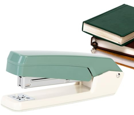 Long Reachs Desk Stapler – Swing Arm Binding Device, Anti Jam Rotating Mechanism, Heavy Duty Office Tool | School Home Crafting Packaging Construction Classroom Stationery Accessory