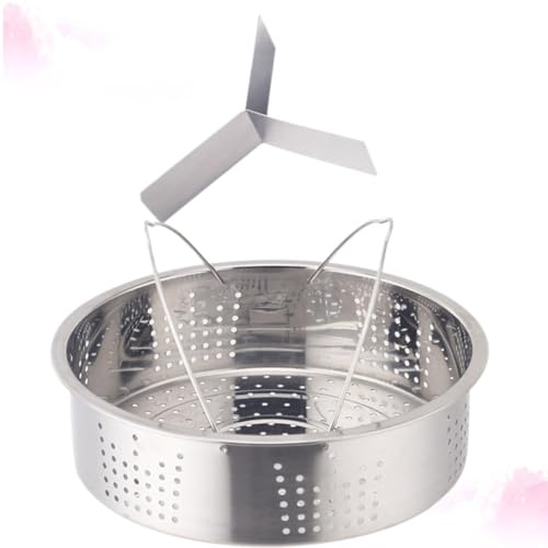 DECHOUS Vaporera Fácil de Usar Doble Asa de Acero Inoxidable Gran Capacidad y Diseño Sanitario para Cocina Eléctrica para Cocinar al Vapor Verduras y Mariscos
