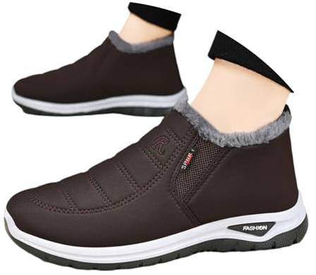Bottes d'hiver Homme Mode Confortables Chaudes Sneakers Neige Unies antidérapantes Doublure molletonnée Design élégant Utilisation Quotidienne extérieur Froid