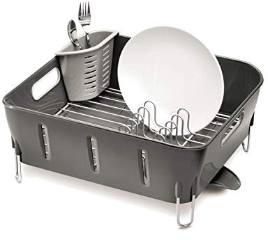 simplehuman Plastic dishrack, Standard Compact, Grey