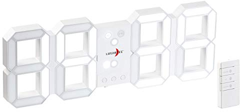 Lunartec Funk-LED-Tisch- & Wanduhr, großen Ziffern, Wecker, dimmbar, 45 cm (Elektrische Leuchtziffern)