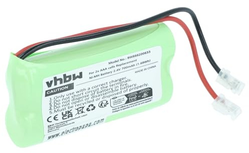vhbw Akku für Diverse Geräte (700mAh, 2,4V, NiMH) 2X Zellen Typ AAA | Micro, HR03