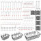 Faankiton 138 Pezzi Assortimento di Ganci per Pannello Forato, Serrature per Pioli, Kit Organizer per Accessori per Pannello Forato, Attacco per Pannello Forato per Organizzare Vari Strumenti
