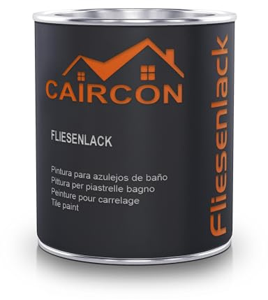 CAIRCON Fliesenlack Weiß Fliesenfarbe Badezimmer Küche 1L