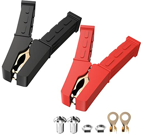 Goupchn Heavy Duty Crocodile Clamps Pure Copper 500A Car Battery Charger - 2PCS Power Replacement Battery Alligator Clips Jumper Cable Clamps Welder Clips for Car Automotive Vehicle Boat