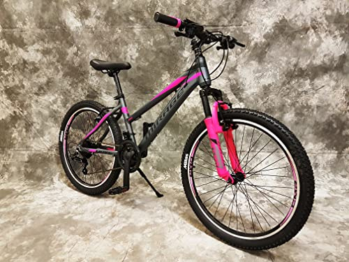 Generisch 26 Zoll Aluminium Damen UND MÄDCHEN Mountainbike Mirage Gefedert mit 21-Gang Daumenklickkettenschaltung NEU 2666-ANTRA-PINK Bitte BEACHTEN AB 155 cm KÖPERGRÖSSE GEEIGNET !!!!!!!