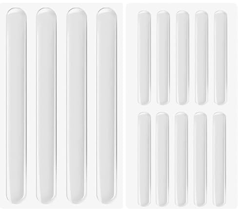 GGUFAY Tampons de Protection Transparents,14PCS Pare-Chocs en Caoutchouc Tapis De Meubles Tapis Anti-Bruit Transparent pour Portes D'armoires,Cuisine,Salle de Bain,Bureau