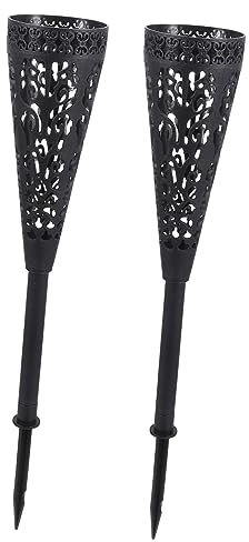 GRIRIW Jarrón De Cono para Flores De Cementerio 2 Piezas Plástico Resistente Intemperie Diseño Hueco con Orificios De Drenaje Soporte para Flores Uso Funerario y Tumbas