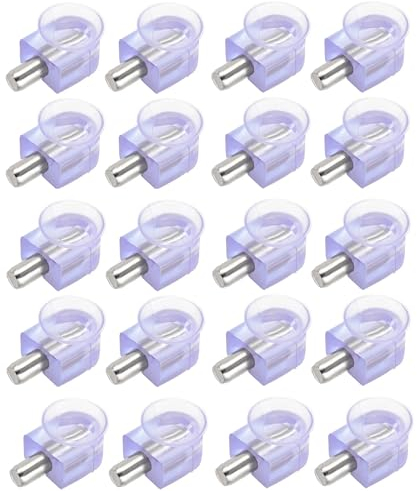 cyclingcolors 20x soportes para estantes muebles 5mm con ventosa vidrio cristal antideslizantes esquina cocina