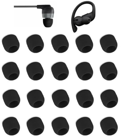 Zotech Extra Small Kids Size Ear Tips (10 Pairs), Black Silicone, Fit Most in-Ear Headphones/Earphones