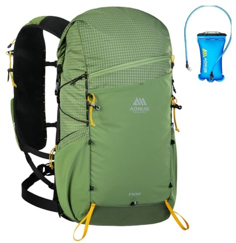 30L große Kapazität Kletterrucksack im Freien Camping Reisetasche mit 2L Wasserblase AONIJIE (grün)