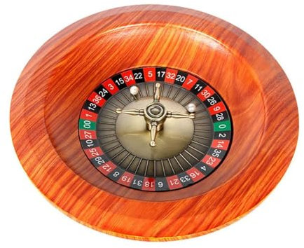 GeRRiT Roulette-Rad 12-Zoll-Roulette-Set, Robustes Holz-Roulette-Rad, sehr sanft drehender Drehteller, Freizeit-Tischspiele für Spieleabende Partyspiele