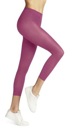 FALKE Pure Matt 50 DEN Capri W Le semi-opaques unis 1 pièce, Leggings Femme, Rose Candy 8052, L