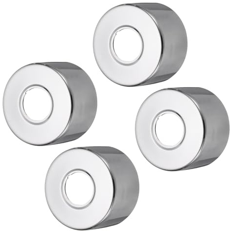 sourcing map 4pcs Shower Arm Flange 66mm/2.6 OD Escutcheon Plate Stainless Steel Round Plumbing Cover Plates for 25mm/1 Dia Water Pipe Faucet Decoration, Silver Tone