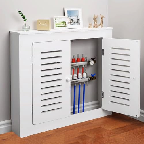 Moderne Heizkörperverkleidung heizkörper abdeckung Heizkörperregal Heizschrankregal mit Belüftung Heizkörperschrank Heizkörperabdeckung dekoratives Heizgehäuse for Wohnzimmer Schlafzimmer Heimbüro(40x