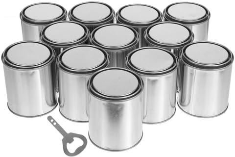 DOITOOL Metallfarbdosen Mit Deckel Leere Farbdosen Zum Malen Aufbewahrungsbehälter Mit Deckel Farbaufbewahrungsbehälter Für Garage Farbbehälter Großes Volumen Vielseitige Aufbewahrungslösu