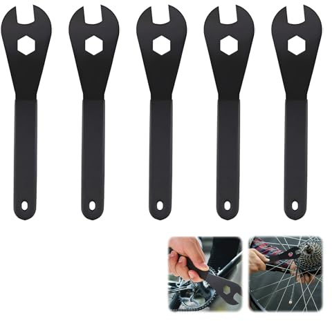Konusschlüssel, 5 Stück Dauerhafter Multifunktions Kohlenstoffstahl Fahrrad Konusschlüssel Set Werkzeug 13/14/15/16/17mm, Durable Fahrrad Nabenschlüssel, Schraubenschlüssel Set für Fahrrad Nabe