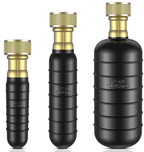 3-Pack Drain Bladder Kit, Water-Powered Rubber Drain Cleaning Bladder, Fits 1 to 6 Inch Pipes, Ideal for Clearing Bathroom Sinks, Showers, Swimming Pool Drains, Kitchen Sinks and Main Drains Clogs
