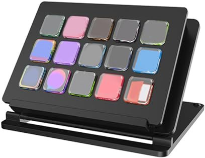 GMBYLBY Programmable 15 Key LCD Macro Keyboard For Live Stream Gaming Content Creators Integration For Streaming