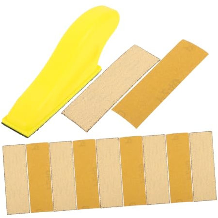 HOMOCONO Sanding Pad Holder Sanding Paper and Block Set Wood Block for Woodworking and Craft Projects