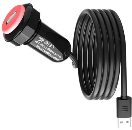Adattatore di presa di corrente USB con cavo di prolunga lungo e morsetto rotante per una connessione sicura in auto adattatore di ricarica USB per auto