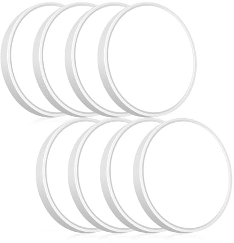 hepside LED Flush Mount Ceiling Light, 7Inch 15W LED Ceiling Lights,5 Color Temperatures in One,Ultra-Thin Flush Mount Light Fixture for Hallway,Kitchen,Bathroom,Bedroom,Dining Room,Office （8 Pack）