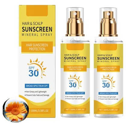 Sonnenschutz-Spray für die Kopfhaut SPF30, Erhält Die Vitalität Und Feuchtigkeit Der Haare, Leichte Und Nicht Fettende Textur, Geeignet Für Wandern, Strand, Laufen (2)