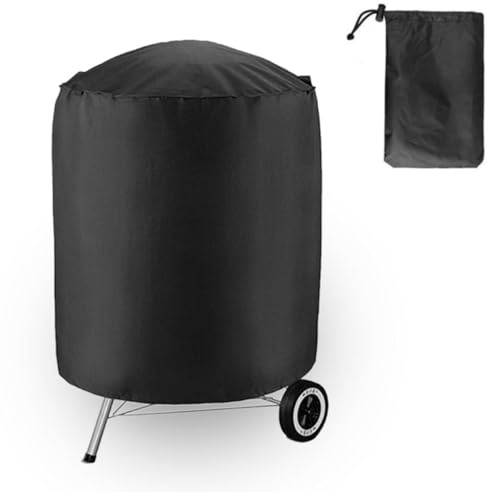 Grillabdeckung, 210D Oxford Grill Abdeckhaub Wetterfest Winterfest Kugelgrill Abdeckung Winddicht Anti-UV Reißfest BBQ Cover Universelle Schutzhülle für Rundgrill