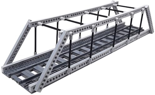 Zug Schienen Brücke Bausteine Bausatz, City Eisenbahn Zubehör Klemmbausteine Eisenbahn Modell Konstruktions Set
