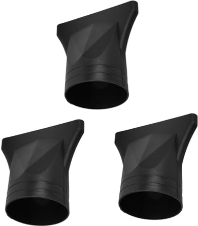 LOLIPPYY Ugello per Asciugacapelli 3 Pezzi, Resistenza Alta Temperatura, Plastico Nero, Controllo Styling Migliorato, per Uso Casa e Salone