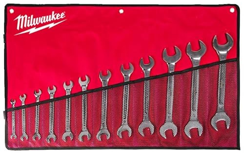 Milwaukee 4932492714 Doppelmaulschlüsselsatz, 12-teilig