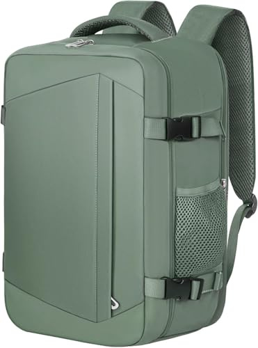 KIRFEIHT Handgepäck 40x30x20 24L für Ryanair - Kabinentasche Rucksack Untersitz Reise Handgepäckrucksack für Wochenendausflüge - Grün