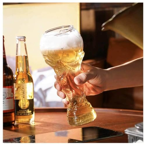 WXJHNYBS Boccali Birra per Coppa Del Mondo, 800ml Serata Calcio Accessori, Bicchieri Birra Vetro per Barbecue All'aperto