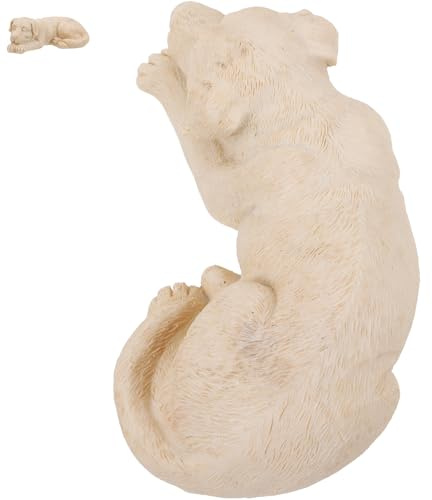 GARVALON Piedra Conmemorativa de Resina para Mascotas Figura Estable y Diseño Beige, Adecuado para Exteriores y Hogar como Homenaje a Perros y Gatos
