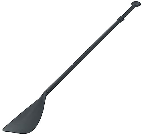 QUAHEAS SUP-paddel aluminium svart 215 cm justerbar teleskopisk lätt robust med ergonomiskt handtag för fritid vattensport kajak kanot gummibåt utomhus träning