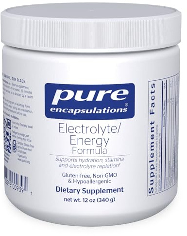 Pure Encapsulations - Electrolyte / Energy Formula - Hypoallergenic Supplement to Support Physical and Mental Stamina* - 340 Grams