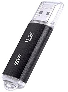Silicon Power Blaze B02 unidad flash USB 32 GB USB tipo A 3.0 (3.1 Gen 1) Negro - Memoria USB (32 GB, USB tipo A, 3.0 (3.1 Gen 1), Tapa, 8 g, Negro)