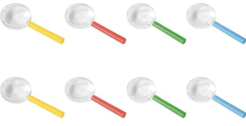 EDUPLAY 150105 Bunte Lupen, 9,8 x 4,2 x 0,8 cm, Kunststoff, 8-teilig (Farbe zufällig, 1 Set)