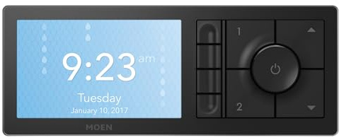 Moen Matte Black Smart Shower 4-Outlet Digital Water Controller for Thermostatic Shower Valve, TS3304BL