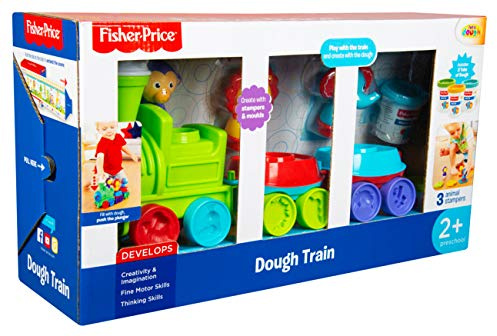 Fisher Price FPR-4826 Spielset Zug, mit 3 Dosen Knete, Figuren, inklusive Zubehör, für Kinder ab 2 Jahren, Mehrfarbig