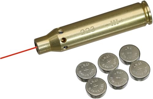 MAYMOC 223 5.56mm Bore Sight Red Dot Patrone mit 2 Sätzen Batterien