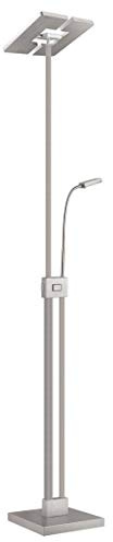 Eglo 33182 LED Stehleuchte SOLANO nickel-matt transparent L:25cm B:25cm H:185cm